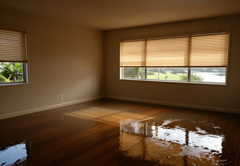 Warped floorboards due to subfloor moisture in Newington