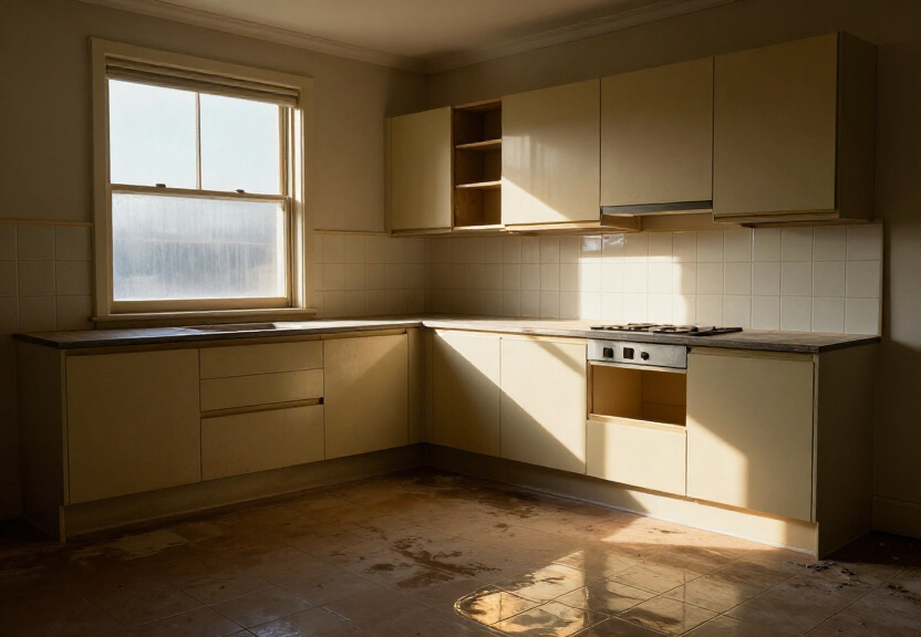 Fully restored kitchen in Newington after flood cleanup